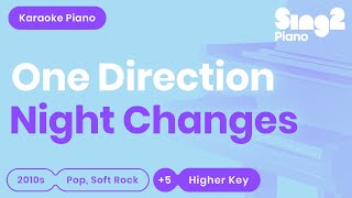 One Direction  Night Changes Karaoke Piano Higher Key [upl. by Schubert]