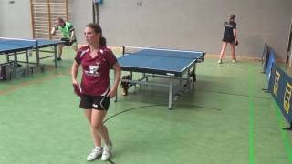 Tischtennis Edeka Cup 20160827 7 Agnes Kokai vs Sarah Mantz TSV Schwabhausen [upl. by Damaris]