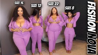 SIZE 8 VS 12 VS 16 VS 22  Trying On The Same FASHIONNOVA outfits ft Sni Mhlongo NalediM and Boits [upl. by Onia]