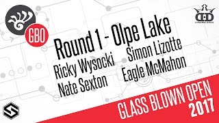 Glass Blown Open 2017 presented by Dynamic Discs  Round 1 LIVE [upl. by Wey]