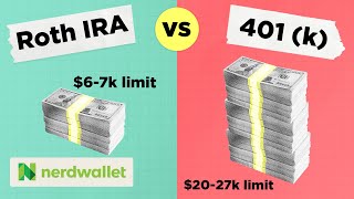 Roth IRA vs 401K The Best Investment For You  NerdWallet [upl. by Nhguavahs]