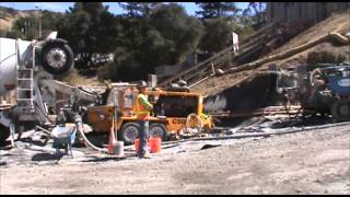 Robotic Arm Spraying Fiber Reinforced Concrete  REED C50SS Shotcrete Pump [upl. by Asnerek731]