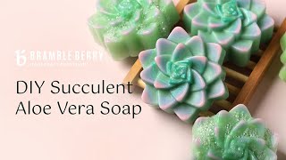 DIY Succulent Aloe Soap  Melt amp Pour  Bramble Berry [upl. by Zorine744]