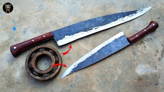 Amazing process of making two knives from Old Rusty Bearing [upl. by Dor]