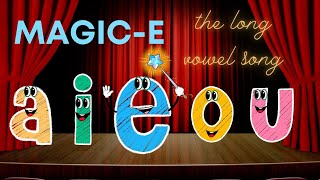 MAGICE THE LONG VOWEL SONG  Learn the vowels and their sounds  best phonics  SooLoo kids [upl. by Barby]