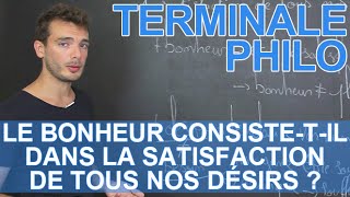 Bonheur satisfaction et désirs  Philosophie  Terminale  Les Bons Profs [upl. by Nelad]