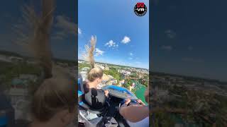 😱 insane 🎢 VELOCICOASTER rollercoaster Super Slowmotion Jurrasic World Front Row POV [upl. by Landry]