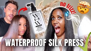 MAKING MY SILK PRESS FRIZZ PROOF TRYING OUT NEW COLORWOW DREAMCOAT EXTRA STRENGTH VIRAL TIKTOK [upl. by Kippie549]