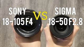 Sigma 1850mm F28 VS Sony 18105mm F4 Which is the BEST First Lens [upl. by Trautman]