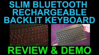 Bluetooth Rechargeable Backlit Keyboard by Arteck Review and Demo  Best Slim Profile Wireless [upl. by Driskill419]