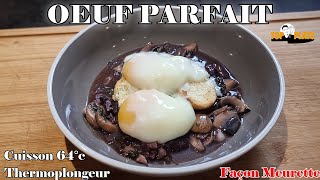 Oeuf parfait cuisson au thermoplongeur sauce meurette [upl. by Drona]