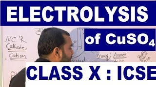 ElectrolySis Of Copper Sulphate Using Inert and Copper Electrode I Electrolysis class 10 ICSE [upl. by Faydra969]