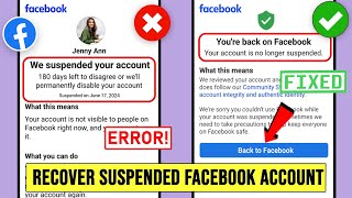 How to Recover Suspended Facebook Account 2024  fix facebook suspended account  we suspended FB ID [upl. by Kathlene854]