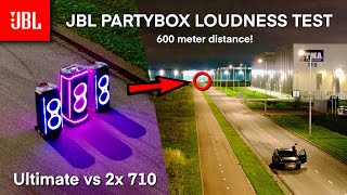 JBL Ultimate vs 2x 710  RAW Loudness test at 600 meter Distance [upl. by Sari]