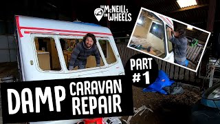 Repairing A Damp Caravan Part 1 – Relocation amp Removing The Windows [upl. by Krilov609]