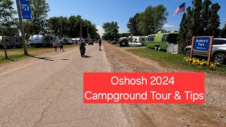 Oshkosh 2024  Campground Tour amp Tips [upl. by Marceau63]