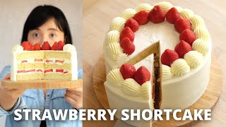 TANPA PENGEMBANG STRAWBERRY SHORT CAKE [upl. by Alonzo]