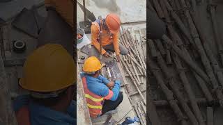 Install bottom formwork on ground beam [upl. by Matelda]