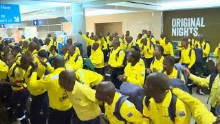 South African firefighters dance as they arrive in Alberta [upl. by Joslyn51]