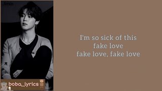 BTS  Fake Love easy Romanized lyrics ♡´･ᴗ･♡ [upl. by Weasner614]