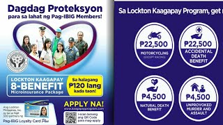 PagIBIG Insurance  Lockton Kaagapay Program  For members with Loyalty Card [upl. by Sanburn24]