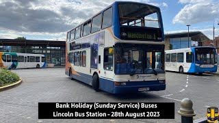 Bank Holiday Buses at Lincoln Central Bus Station 28082023 [upl. by Olia]