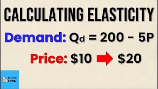 Calculating Elasticity of Demand GIVEN A CHANGE IN PRICE  Think Econ [upl. by Allenotna]