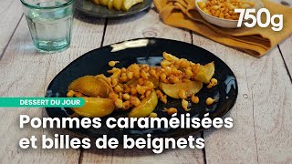 Alerte recette Gourmande  Pommes Caramélisées amp Billes de Beignets  750g [upl. by Drusie664]