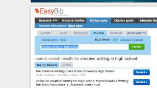 AutoCite JSTOR Articles on EasyBib [upl. by Salokin]