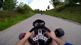 Guy Races Go Kart Through Neighborhood Streets  9868271 [upl. by Eekram910]