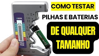 TESTADOR DE PILHAS E BATERIAS COM DISPLAY [upl. by Noskcaj]