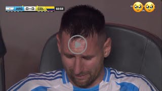 Messi crying in Argentina vs Colombia Final Match  Copa America Final [upl. by Ramsa]