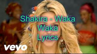 Shakira  Waka Waka Lyrics [upl. by Inaleon]