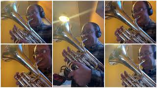 A Trumpeters Lullaby  Leroy Anderson  Baritone Horn Quintet [upl. by Ronen]