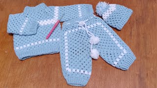 🧶 Easy Crochet Baby Pants Beginners Granny Pants [upl. by Eillor]