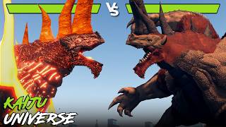 Ultimate Showdown Thermonuclear vs Normal Incineros with HealthBars  Kaiju Universe [upl. by Kcirddec621]