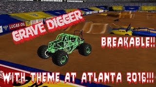 Rigs Of Rods Monster Jam Monster Truck Grave Digger 23 Breakable With Theme At Atlanta 2016 [upl. by Rubel365]