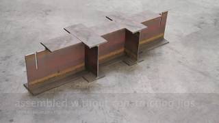 ideas to assemble H steel beams without using the jigs assembly [upl. by Ardy]