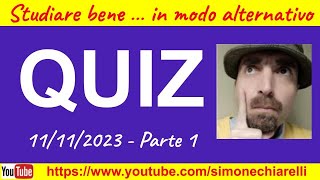 Quiz in diretta con Simone Chiarelli  LIVELLO DIFFICILE  parte 1 11112023 [upl. by Ambrosius]