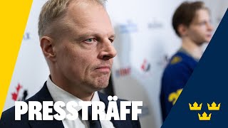 Pressträff I Magnus Hävelid presenterar Juniorkronornas trupp till JuniorVM [upl. by Llywellyn]