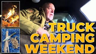 Bushcraft Camping Adventure  Overnight in My PickUp Truck [upl. by Esom]