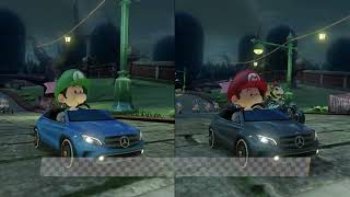 Mario Kart 8 Deluxe  Versus Play Twisted Mansion Baby Mario vs Baby Luigi Nintendo Switch [upl. by Bohlin]