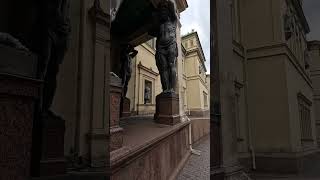 The Facade of the Portico with Atlantes travel architecture goprotravel europe portico spb [upl. by Flodnar771]