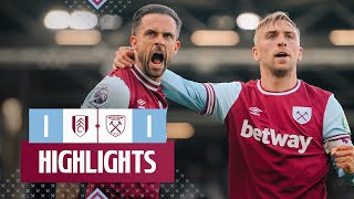 Fulham 11 West Ham  Points Shared After Late Ings Strike  Premier League Highlights [upl. by Luca127]