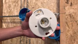 Electrical 101 How To Install A Keyless Lamp Holder Light Fixture [upl. by Thormora841]