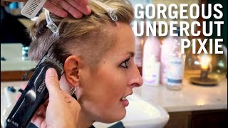 FRESH UNDERCUT PIXIE HAIRSTYLE  tutorial by HFDZK [upl. by Mavilia]