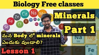 Biology classesLesson 1 Minerals part 1 for every compitative exams [upl. by Otokam]