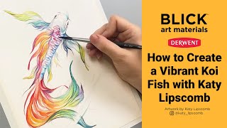 How to Draw a Butterfly Koi Fish with Derwent Inktense Pencils [upl. by Huff]