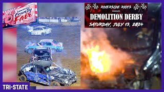 Mud Slinging Madness Demolition Derby July 13 2024 Lawrence County Fair [upl. by Nnawaj]