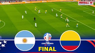 ARGENTINA vs COLOMBIA  COPA AMERICA 2024 FINAL  Full Match All Goals  PES Gameplay [upl. by Jolene]